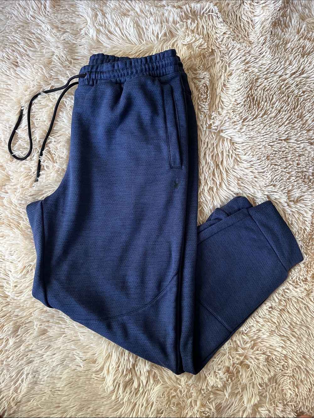 Spyder Dark Blue Fleece Sweatpants with Drawcord